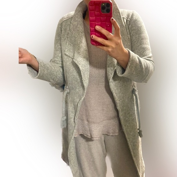Soft grey coat- purchased in Poland boutique. - Picture 1 of 3